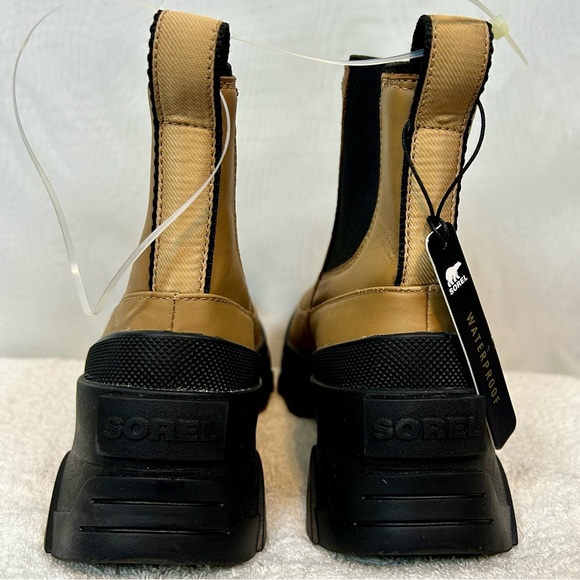 NEW SOREL Woman's Brex Waterproof Chelsea Boot Tan and BLACK, Size 6.5 - Picture 5 of 14